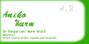 aniko wurm business card